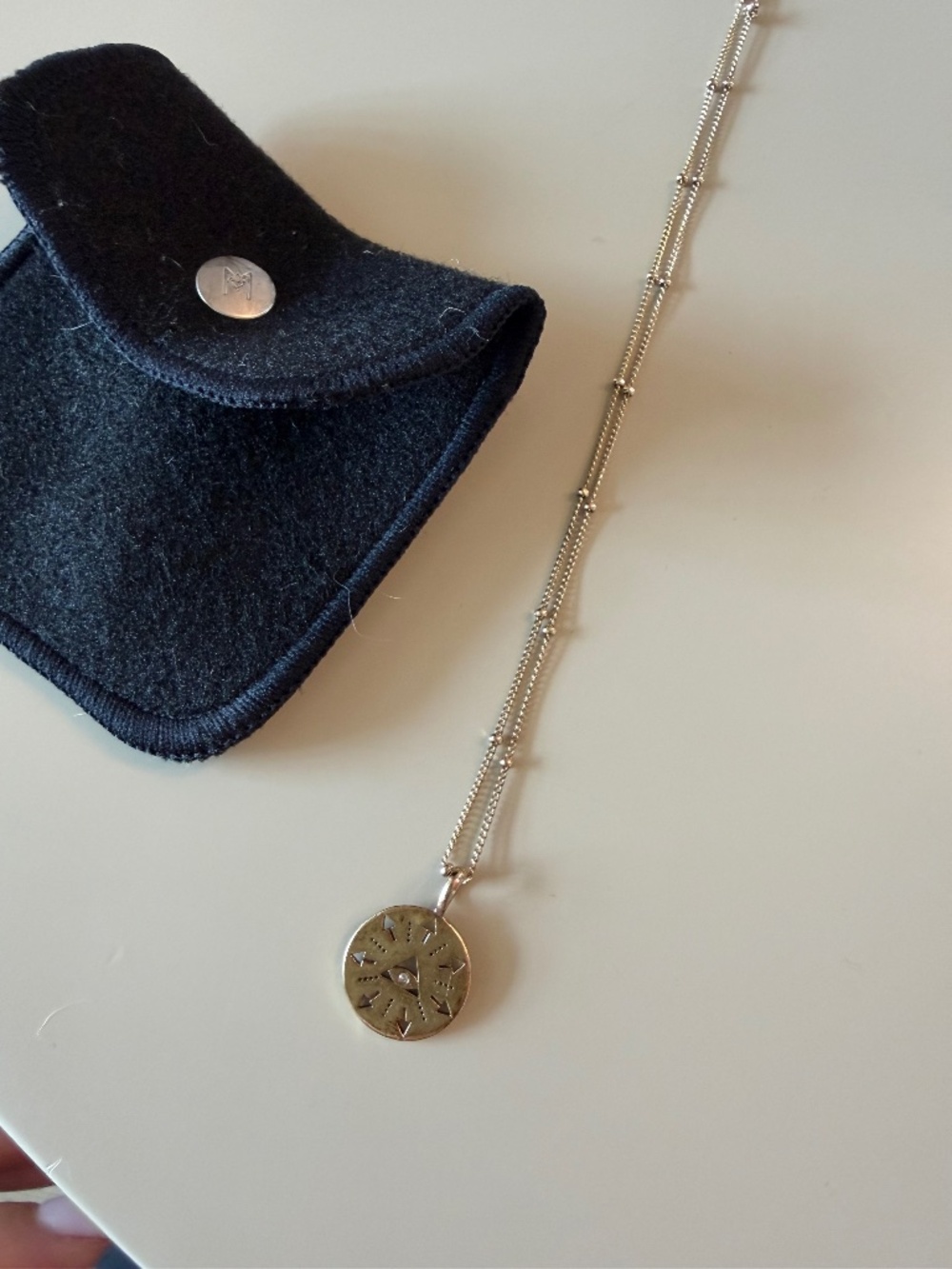 Missoma Lucy Williams Eye Talisman Compass Necklace Gold Vermeil